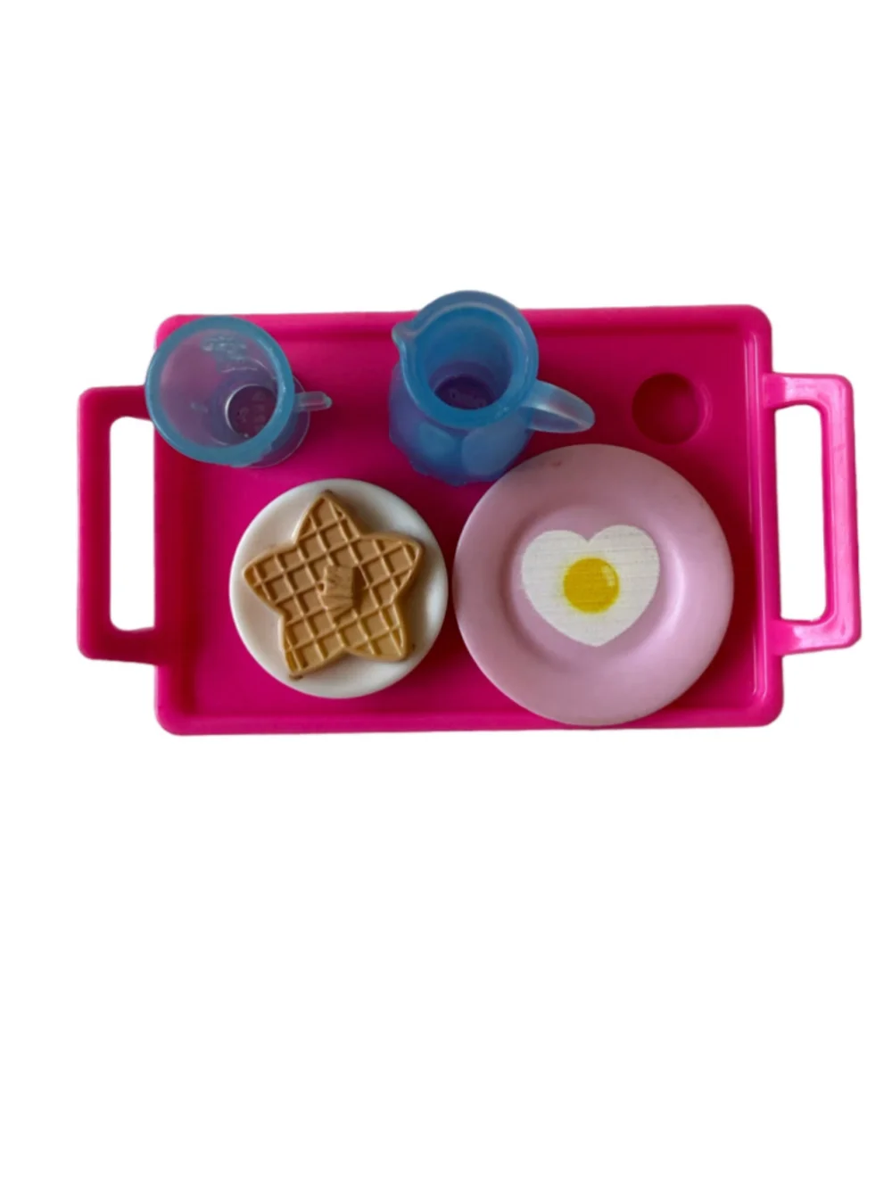Barbie Waffle Heart Egg Breakfast Tray in Bed Accessory Set